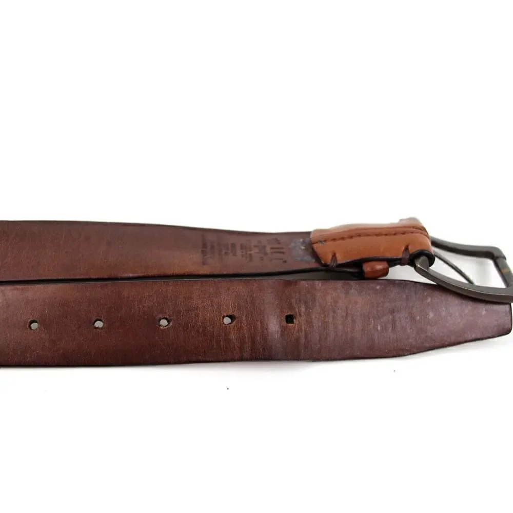 WILL Leather Goods TAN BROWN GENUINE LEATHER 1 3/8